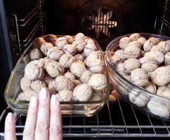 Как подсушить грецкие орехи в духовке